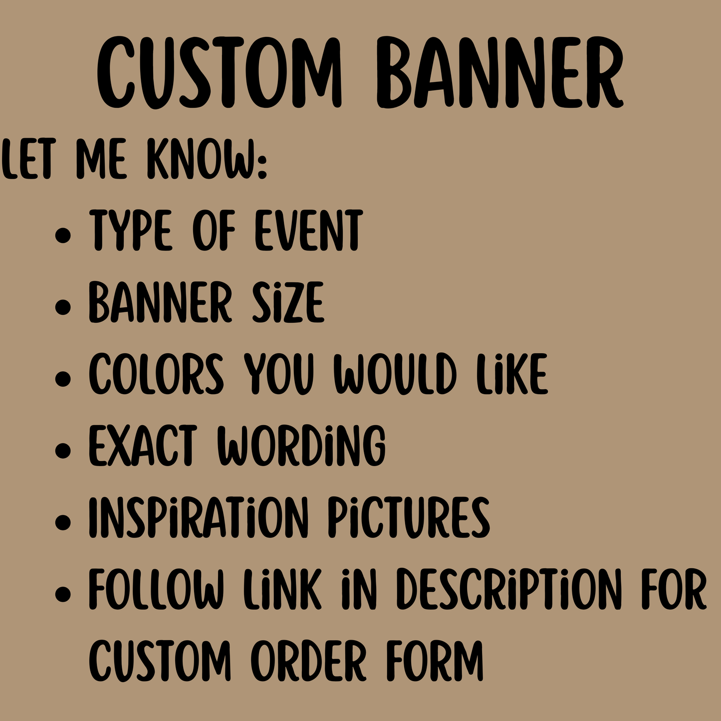 Custom Hand Painted Event Banner