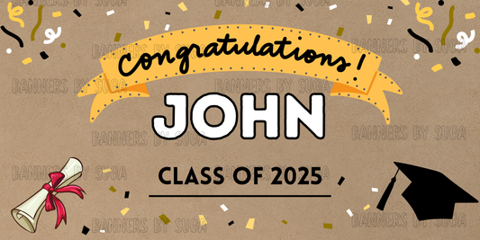 Graduation Hand Panted Banner | 3ft x 5ft banner